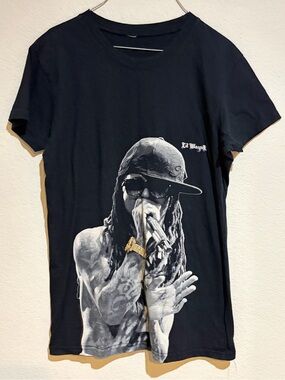 Lil Wayne Graphic T-Shirt Black Short Sleeve Rap Hip Hop